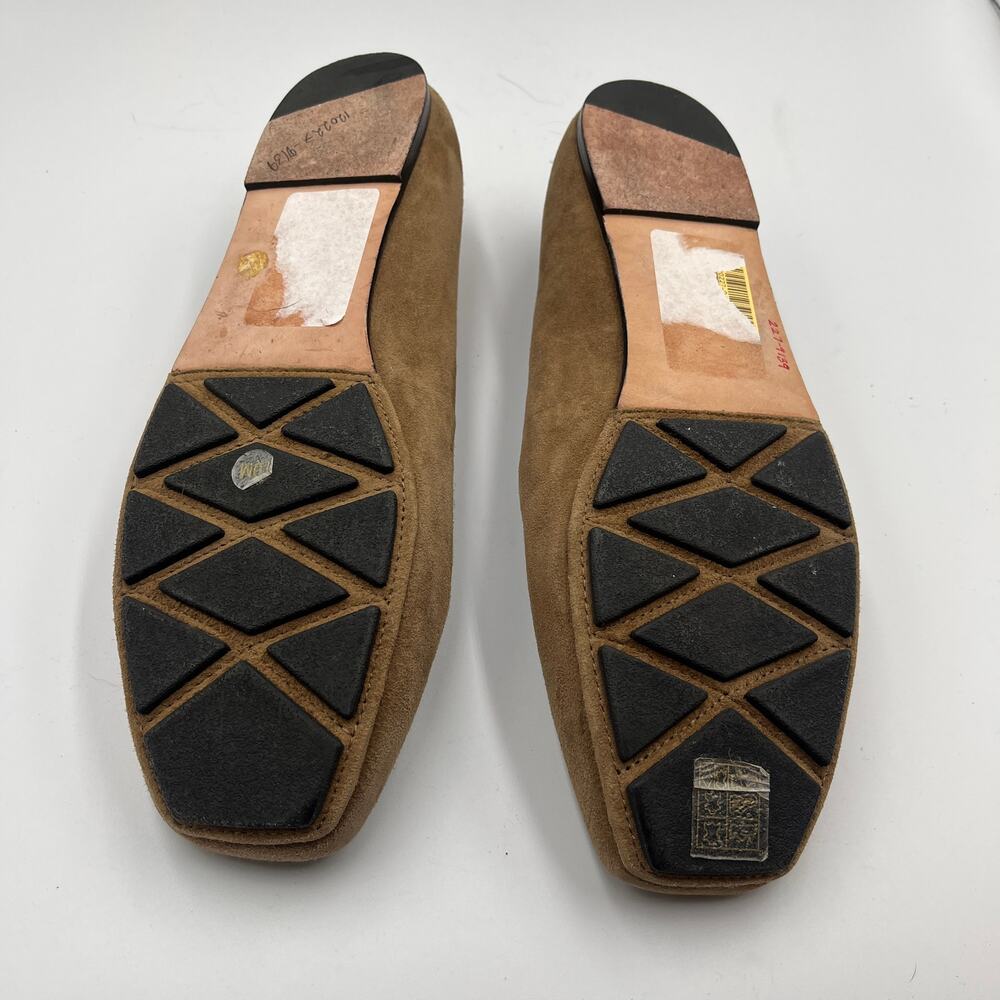 Tory Burch Fitz Suede Loafers Flats Shoes River Rock Tan Size 10M - Picture 9 of 9